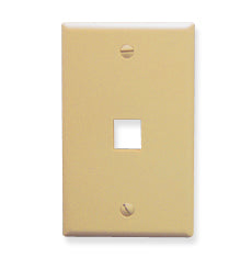 ICC Flat Faceplate 1-Port (Ivory)