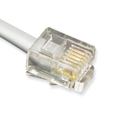 ICC Telephone Line Cord 6P6C 25 Ft. (Grey)