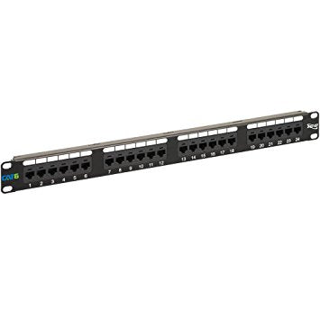 ICC Category 6 24-Port Patch Panel (Black)