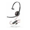 Poly Blackwire 3210 Monaural USB-A Headset TAA HP 8M3X3AA#ABA (New)