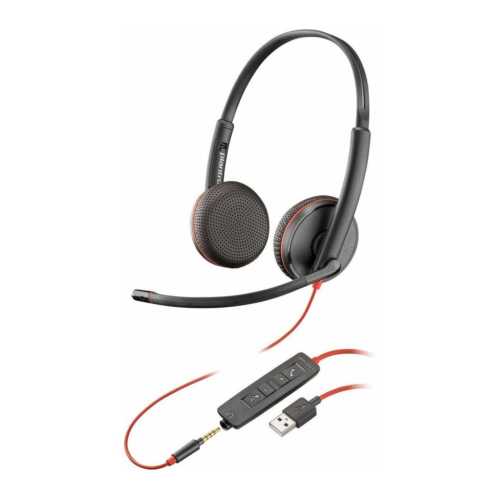 Poly Blackwire 3225 Stereo USB-A Headset TAA (Bulk) HP 8M3Y5A6 (New)