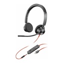 Poly Blackwire 3325 Stereo USB-C Headset +3.5mm Plug +USB-C/A Adapter HP 8X221AA (New)