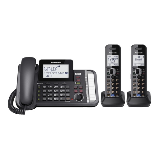 [PANKXTG9582B-BLK] Panasonic KX-TG9582B Link2Cell 1.9GHz Expandable Phone System with 2 Cordless Handsets (Black/New)