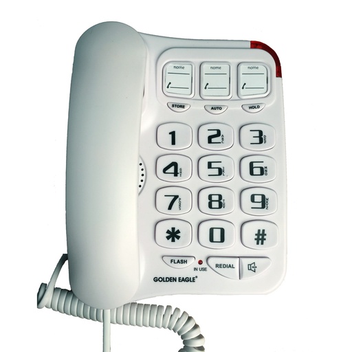 [GEEGE3104-WHT] Golden Eagle Electronics 3104 Big Button Speakerphone (White/New)