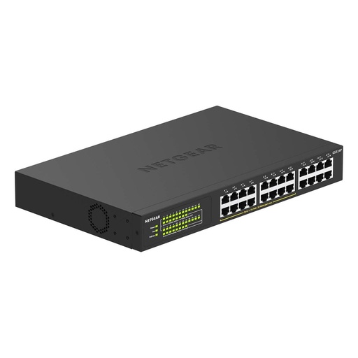 [NETGS324P100NAS] Netgear GS324P-100NAS 24-Port Gigabit Ethernet Unmanaged PoE+ Switch (New)
