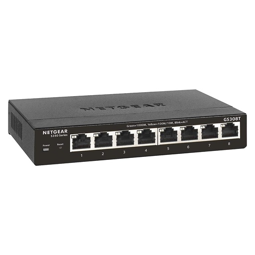 [NETGS308T100NAS] Netgear GS308T-100NAS 8-Port Gigabit Ethernet Smart Switch (New)