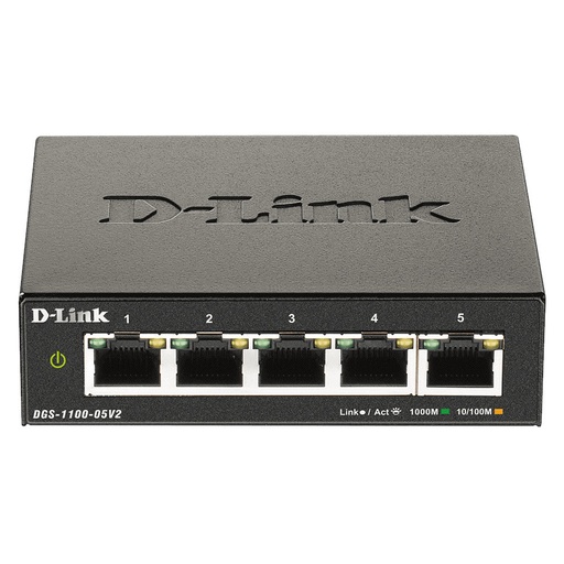 [DLKDGS110005V2] D-Link DGS-1100-05V2 5-Port Gigabit Smart Managed Switch (New)