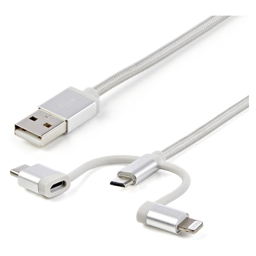 [STLTCUB1MGR] StarTech LTCUB1MGR 1m USB Multi Charging Cable (Silver)