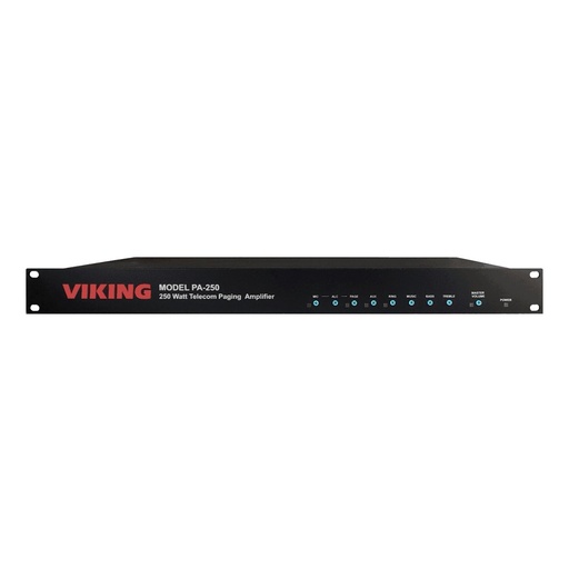 [VK-PA-250] Viking PA-250 250W 70V Telecom Paging Amplifier (New)