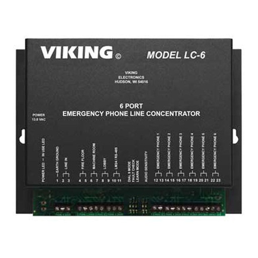 [VK-LC-6] Viking LC-6 6-Port Line Concentrator for Emergency Phones (New)