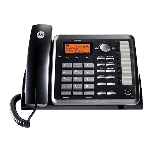 [MOTML25254] Motorola ML25254 2-Line Corded Desk Phone with Digital Answering System (New)