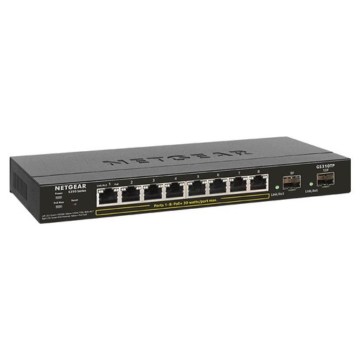 [NET-GS310TP-100NAS] Netgear GS310TP-100NAS S350 8-Port Gigabit PoE+ Smart Managed Pro Switch (New)