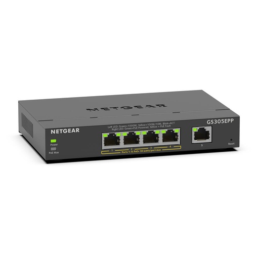 [NET-GS305EPP-100NAS] Netgear GS305EPP-100NAS 5-Port Gigabit PoE+ Managed Switch (New)