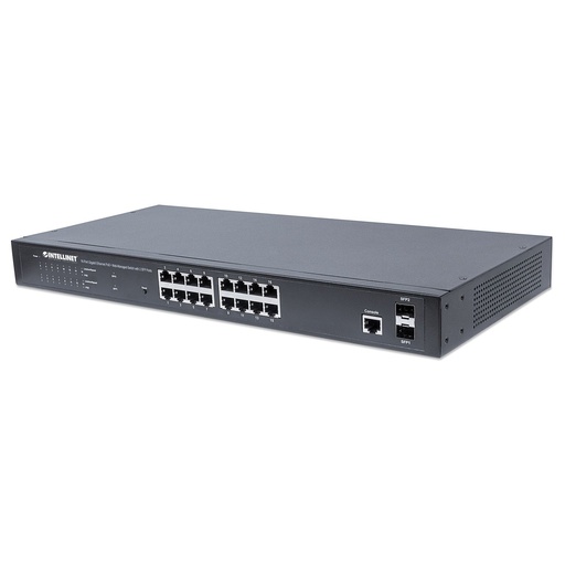 [ITL-561341] Intellinet 561341 16-Port Gigabit PoE+ Web-Managed Switch With 2 SFP Ports (New)