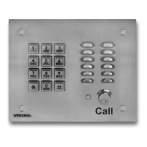 [VK-K-1700-3EWP] Viking K-1700-3EWP Stainless Steel Handsfree Phone With Key Pad & EWP (New)