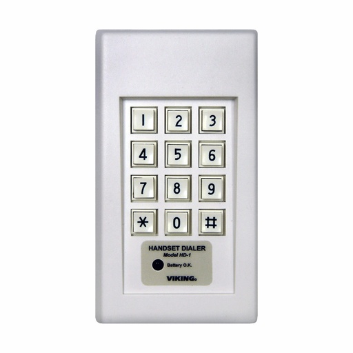 [VK-HD-1] Viking HD-1 Handset Interfaced Touch Tone Dialer White (New)