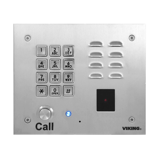 [VK-K-1770-IP] Viking K-1770-IP Steel VoIP Entry Phone With Proximity Reader (New)