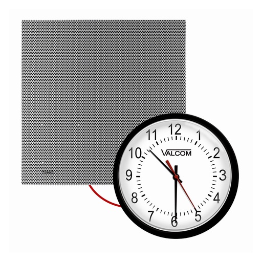 [VC-VIP-4122-A12-IC] Valcom VIP-4122-A12-IC 12 IP Lay-In 2' x 2' Ceiling Speaker & 12-Inch Analog Clock Kit (New)