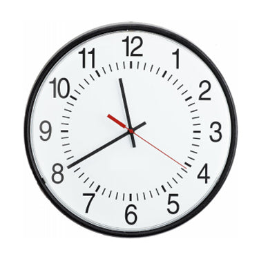 [VC-V-A2416B] Valcom V-A2416B 16" Round Wired Analog Clock Black (New)