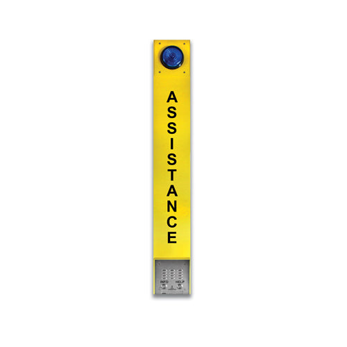 [VK-E-1600AST2IPEWP] Viking E-1600AST2IPEWP VoIP Two-Button Yellow Assistance Tower (New)