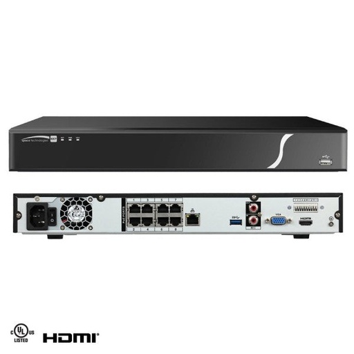 [SPC-N8NXP6TB] Speco N8NXP6TB 8-Channel 4K NVR (New)