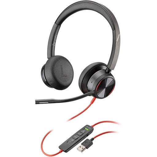 [PL-214406-01] Plantronics 214406-01 Poly Blackwire 8225 Premium Wired UC Headset HP 772K2AA (New)