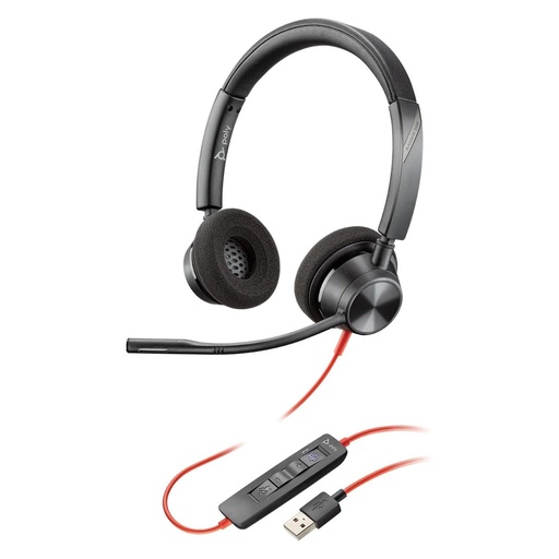 [PL-213934-101] Plantronics Blackwire 3320, BW3320 USB-A Headset HP 76J16AA (New)