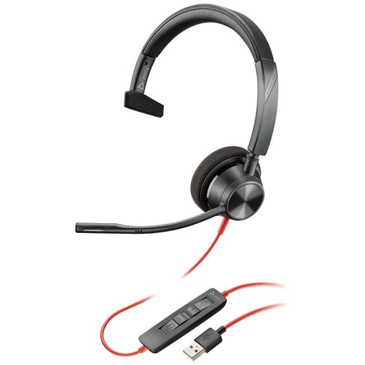 [PL-213928-101] Plantronics 213928-101 Poly Blackwire 3310 USB-A Wired Headset (New)
