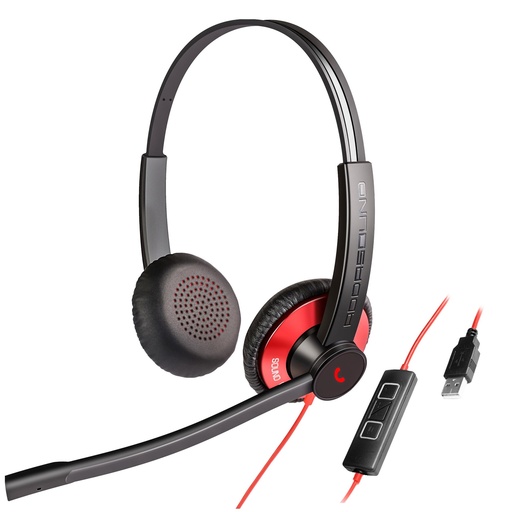 [ADD-EPIC-512-RD] Addasound EPIC-512-RD Dual-Mic Binaural UC Headset (New)