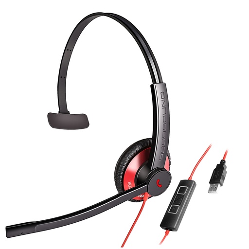 [ADD-EPIC-511-RD] Addasound EPIC-511-RD Dual-Mic Monaural UC Headset (New)