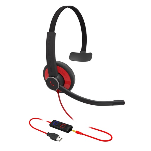 [ADD-EPIC-501-RD] Addasound EPIC-501-RD Stylish & Multifunctional Monaural UC (New)