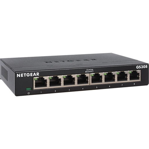 [NET-GS308-300PAS] Netgear GS308-300PAS 8-Port Gigabit Ethernet Unmanaged Switch (New)