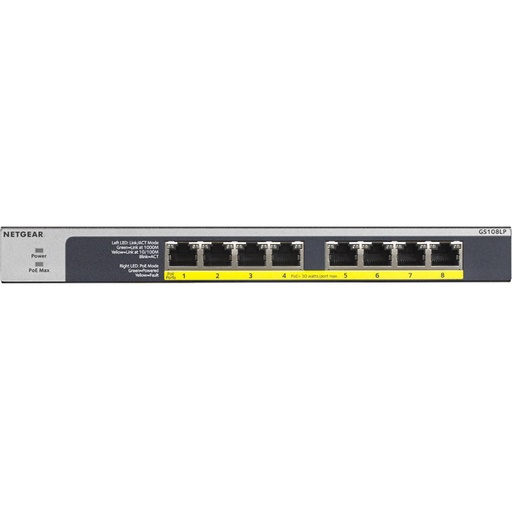 [NET-GS108LP-100NAS] Netgear GS108LP-100NAS 8-Port Gigabit Unmanaged PoE Switch (New)