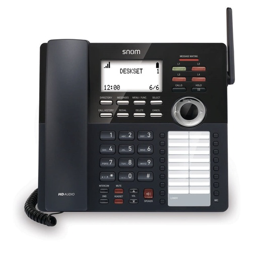 [SNO-M18-KLE] Snom M18-KLE SIP DECT 4-Line Deskset (New)
