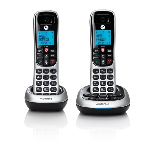 [MOTCD4012] Motorola CD4012 DECT 6.0 Cordless Phone with Answering Machine, 2 Handsets