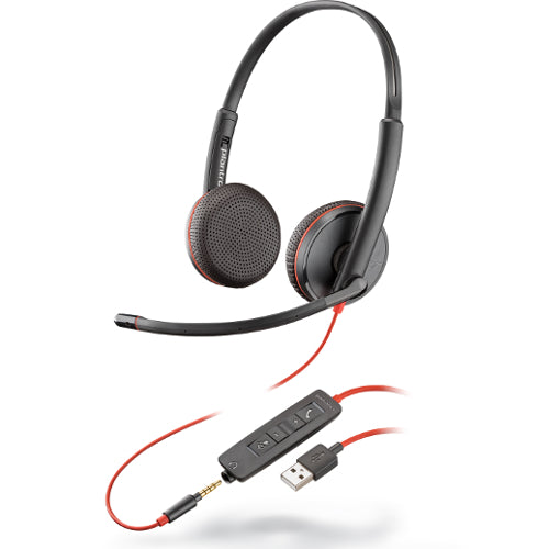 [PLT20974722] Plantronics Blackwire C3225 209747-22 Binaural USB Headset HP 8M3Y5AA#ABA