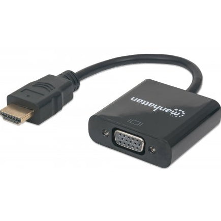 [MAH151467] Manhattan 151467 HDMI Male to VGA Female Converter with Optional USB Micro-B Power Port