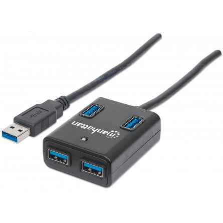 [MAH162296] Manhattan 162296 4-Port SuperSpeed USB 3.0 Hub