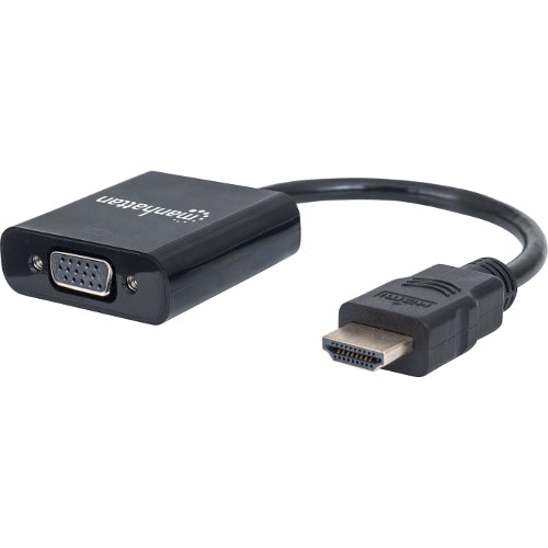 [MAH151436] Manhattan 151436 HDMI Male to VGA Female Converter with Optional USB Micro-B Power Port
