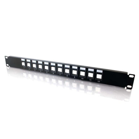 [C2G03857] C2G 03857 12-Port Blank Keystone & Multimedia Patch Panel