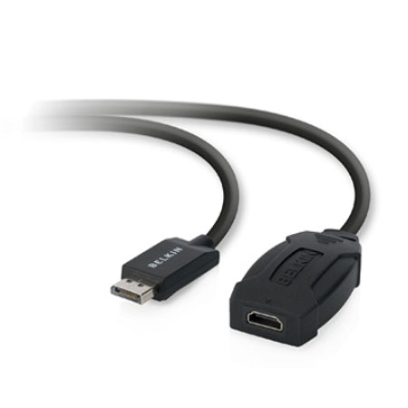 [BELF2CD004B] Belkin F2CD004B 3ft DisplayPort to HDMI Audio/Video Adapter Cable