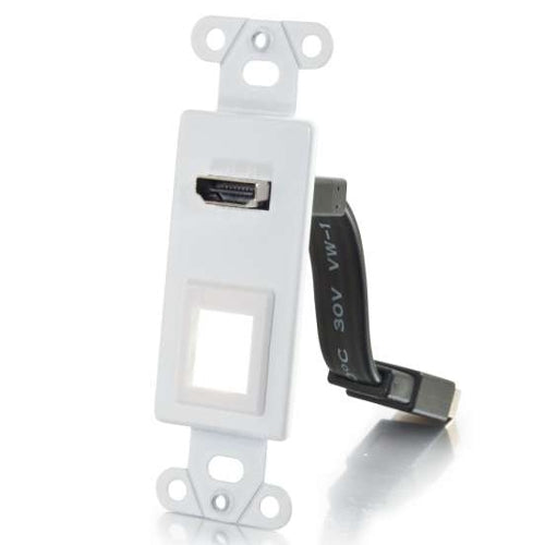 [C2G39711] C2G 39711 HDMI Pass Through Decorative Wall Plate with One Keystone
