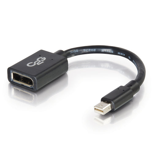 [C2G54303] C2G 54303 6 inch Mini DisplayPort to DisplayPort Adapter Converter Male/Female