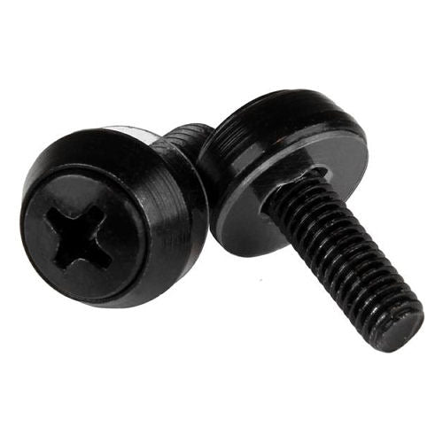 [STCABSCREWSM6B] StarTech CABSCREWSM6B M6 Mounting Screws for Server Rack, 50 Pack (Black)