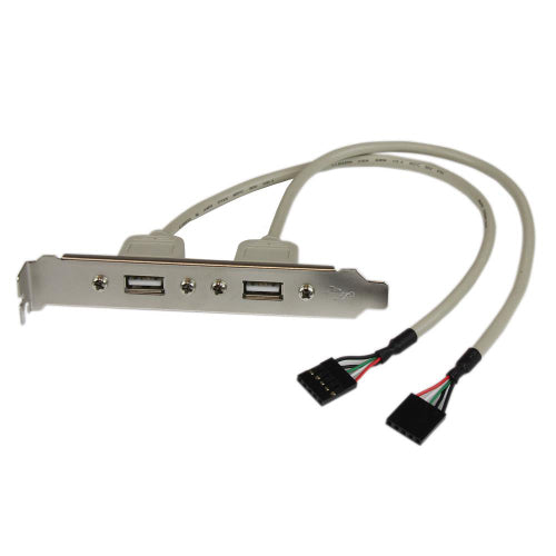 [STUSBPLATE] StarTech USBPLATE 2-Port USB A Female Slot Plate Adapter