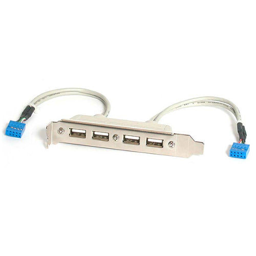 [STUSBPLATE4] StarTech USBPLATE4 4-Port USB A Female Slot Plate Adapter