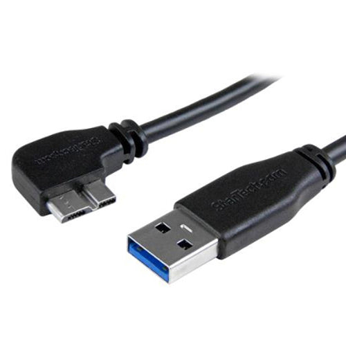 [STUSB3AU50CMLS] StarTech USB3AU50CMLS 20 inch A to Left Angle Micro B USB 3.0 Cable Male/Male