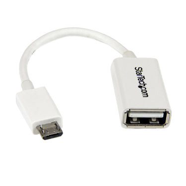 [STUUSBOTGW] StarTech UUSBOTGW 5in Micro USB to USB Cable (White)