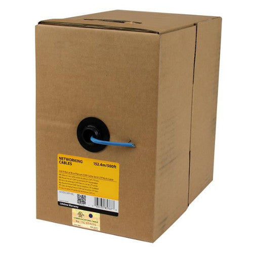 [STWIR5ECMPHBL] StarTech WIR5ECMPHBL 500ft Plenum Bulk Cat5e Ethernet Cable