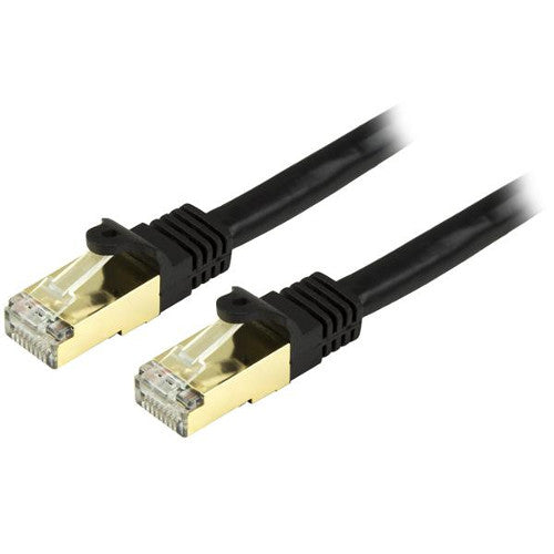 [STC6ASPAT25BK] StarTech C6ASPAT25BK 25ft Snagless Cat6a Shielded Patch Cable (Black)